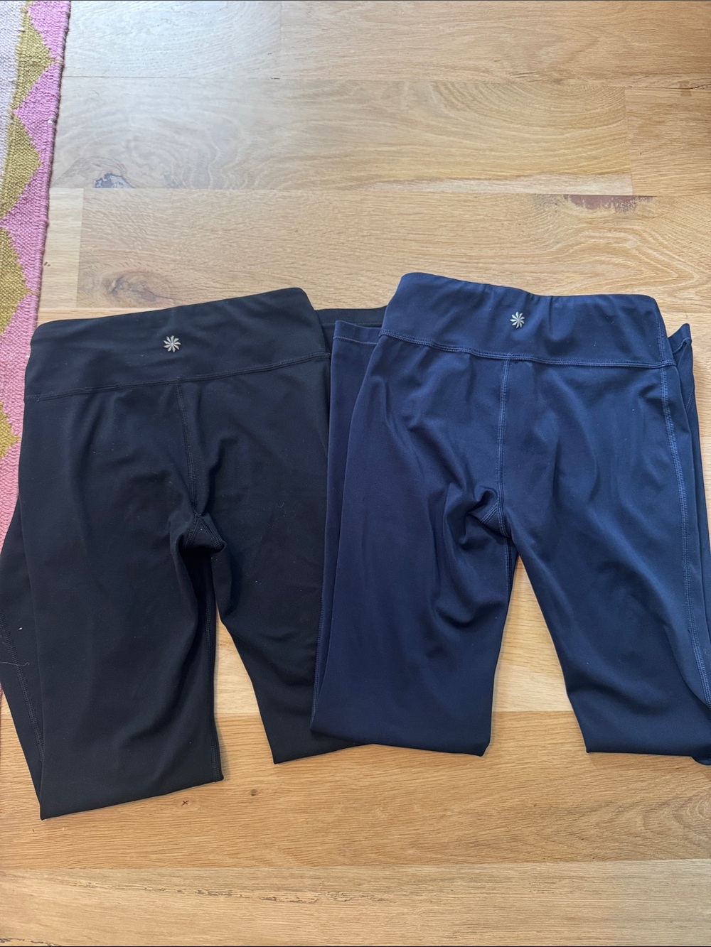 Athleta Girls' Flare Leggings in Black & Navy